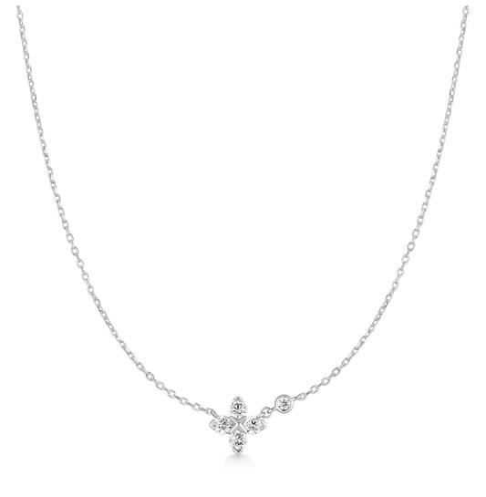  Starlit Drops - Link necklaces - Silver / Rhodium plated - Zirconia - 45cm
